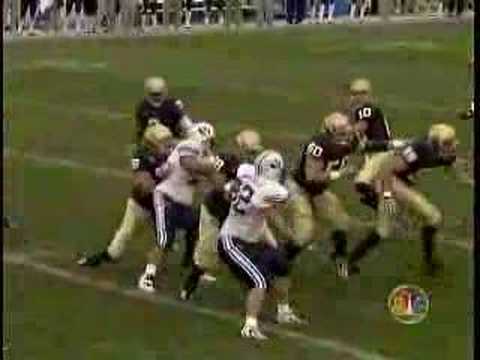 Notre Dame Quinn to Stovall Touchdown versus BYU 2005