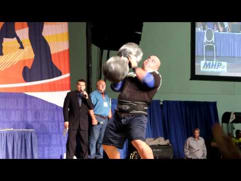 Mike Jenkins - Arnold Classic Professional Strongman 2012 - 250 Pound Dumbbell Press Record
