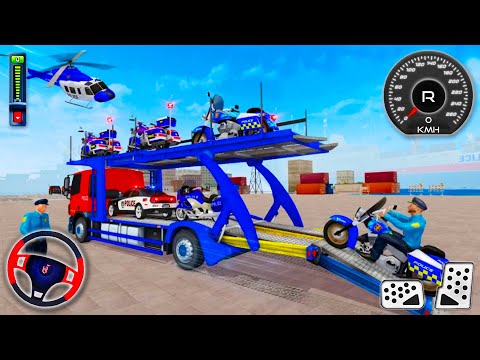 US Police Bike Transport Game - Rescue Car and Truck Driving | Android Gameplay