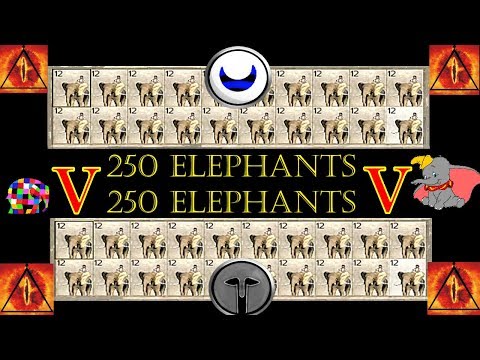 250 Elephants Vs 250 Elephants: Rome Total War (A.I. Only Battle)