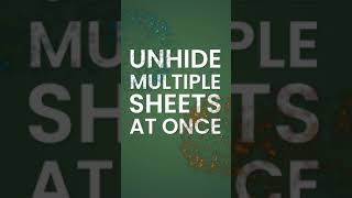 GREAT NEWS! You can now UNHIDE All Excel Sheets in ONE GO! #shorts