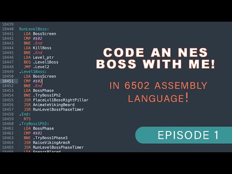 Code an NES Boss with me in 6502 assembly language! (Episode 1)