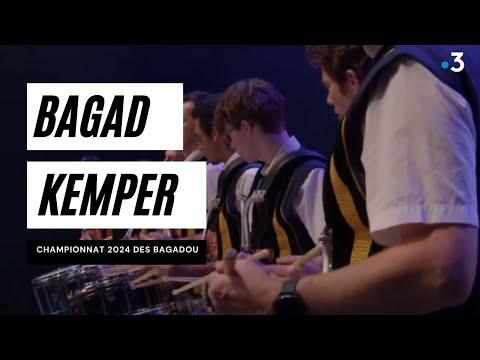 Bagad Kemper (Quimper) au championnat 2024 des bagadoù au Quartz de Brest