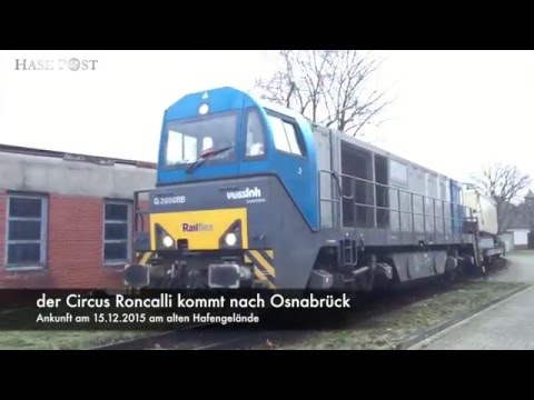 Der Circus Roncalli kommt mit der Bahn nach Osnabrück