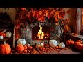 Cozy Autumn Fireplace Sounds 8h - Relaxing Autumn Ambience - Halloween Ambience