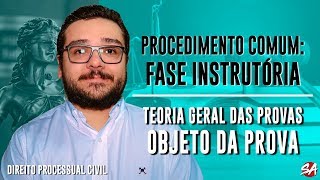 TEORIA GERAL DAS PROVAS - OBJETO DA PROVA | PROCEDIMENTO COMUM: FASE INSTRUTÓRIA - AULA 3