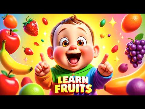 Learn Fruits Names with Numbers 1-10 | 3D Baby Cartoon Song | Kids Learning Video | Little Joy Kids