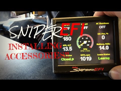 HOLLEY SNIPER EFI - Installing an Electric Fan and a Fuel Pressure Gauge!!