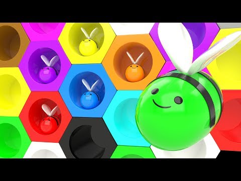 Honey Bee Beehive Toys to Learning Colors for Children - 3D Kids Toddler Learning Educational