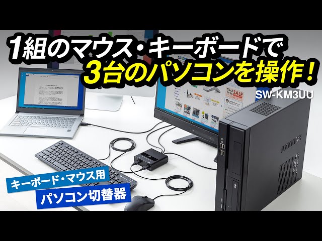 SW-KM3UU / キーボード・マウス用パソコン切替器（3:1）