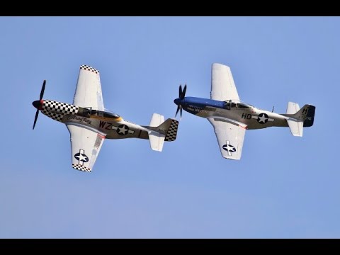 P-47 THUNDERBOLT & 2 x P-51D MUSTANGS DISPLAY AT THE VICTORY SHOW IN COSBY UK  - 2018