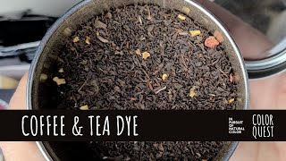 HOW TO MAKE NATURAL DYE WITH COFFEE & TEA | ORGANIC COLOR | BROWN BEIGE TAN NEUTRAL | FOOD WASTE