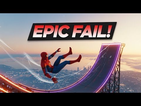 SPIDER-MAN vs MEGA RAMP: The Most Epic Fail in GTA 5! (Impossible Jump)