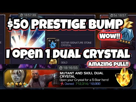 MUTANT AND SKILL DUAL CRYSTAL AND A $50 PRESTIGE BUMP - MARVEL CONTEST OF CHAMPIONS