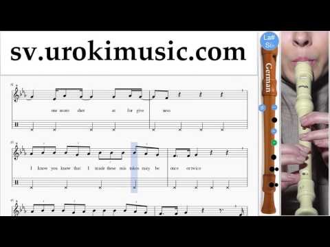 Hur Man Spelar Blockflöjt (Tysk) Justin Bieber - Sorry Noter Tabs Del#2 um-i492