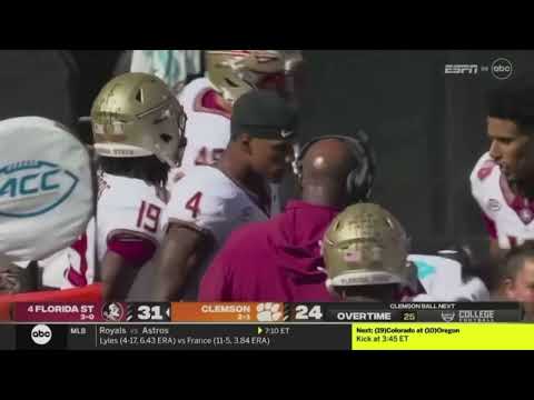 Keon Coleman game winning touchdown catch, FSU vs Clemson 2023