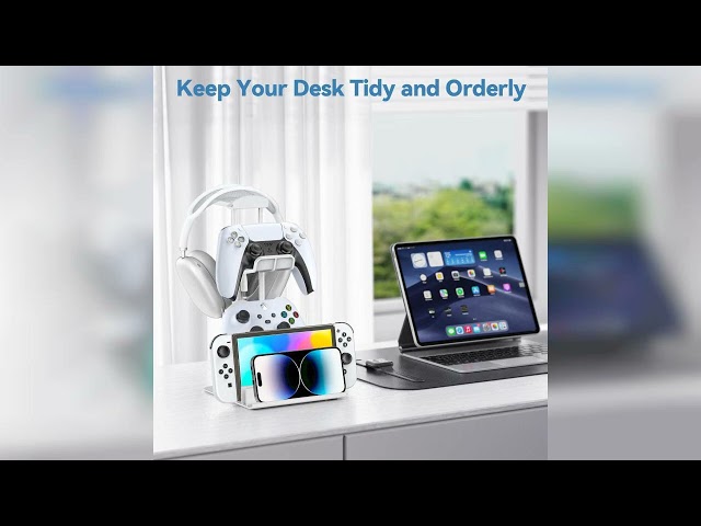 Vídeo relacionado con Gersker Estación para Auriculares y Mando con Organizador Mando a Distancia, Colgador de Cascos con 2 Ganchos (Reloj/Cable/Llavero), Soporte Mandos para Accesorio Gaming, Soporte para Control Remoto