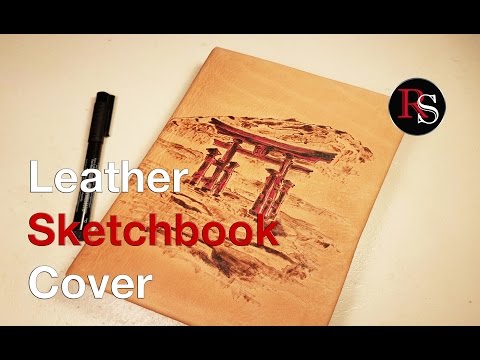 DIY - Making A Leather Sketchbook Cover With Pyrography Video