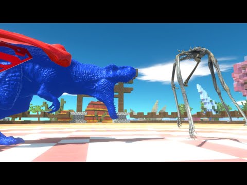 Superman T-Rex vs Every Stickman Unit - Animal Revolt Battle Simulator