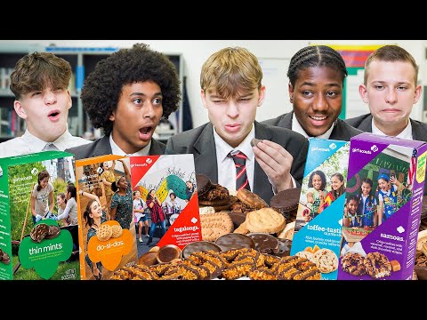 British Highschoolers try Girl Scout Cookies for the first time!