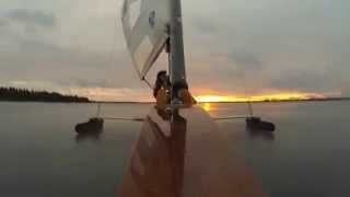 preview picture of video 'Sunrise in Finland (DN ice sailing - December 2014)'