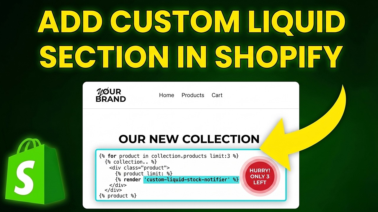 How To Add Custom Liquid Section in Shopify (Step-by-Step)