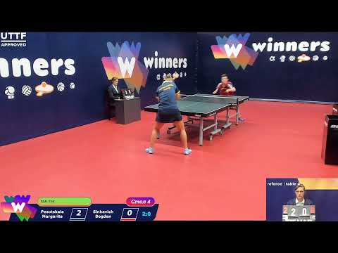 Winners Table Tennis League Pesotskaia Margarita - Sinkevich Bogdan 11:00 31.08.2020