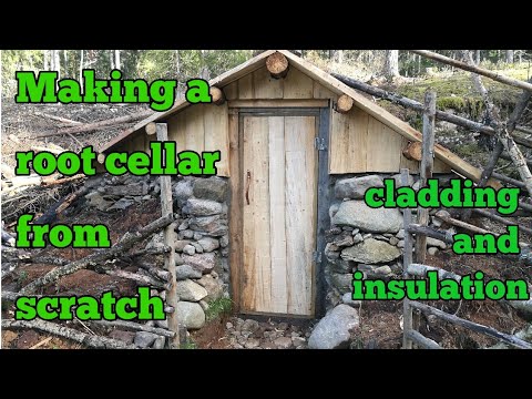 Making a root cellar from scratch part 2 - cladding and insulation with sheep's wool