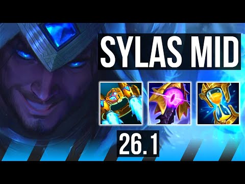 SYLAS vs AKALI (MID) | 46K damage | KR Master | 26.1