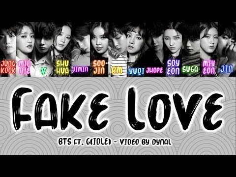 BTS (방탄소년단) ft. (G)I-DLE (여자아이들) - FAKE LOVE (Color Coded Lyrics/Eng/Han/Rom)