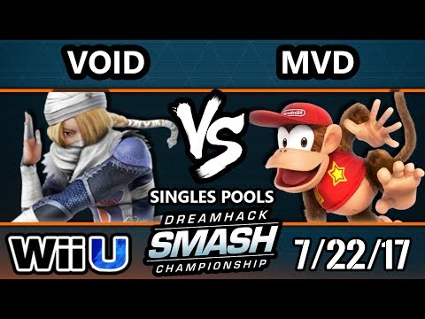 DHATL17 Smash 4 - CLG | Void (Sheik) Vs. PG | MVD (Diddy Kong) - WiiU Singles Pools - Smash Wii U