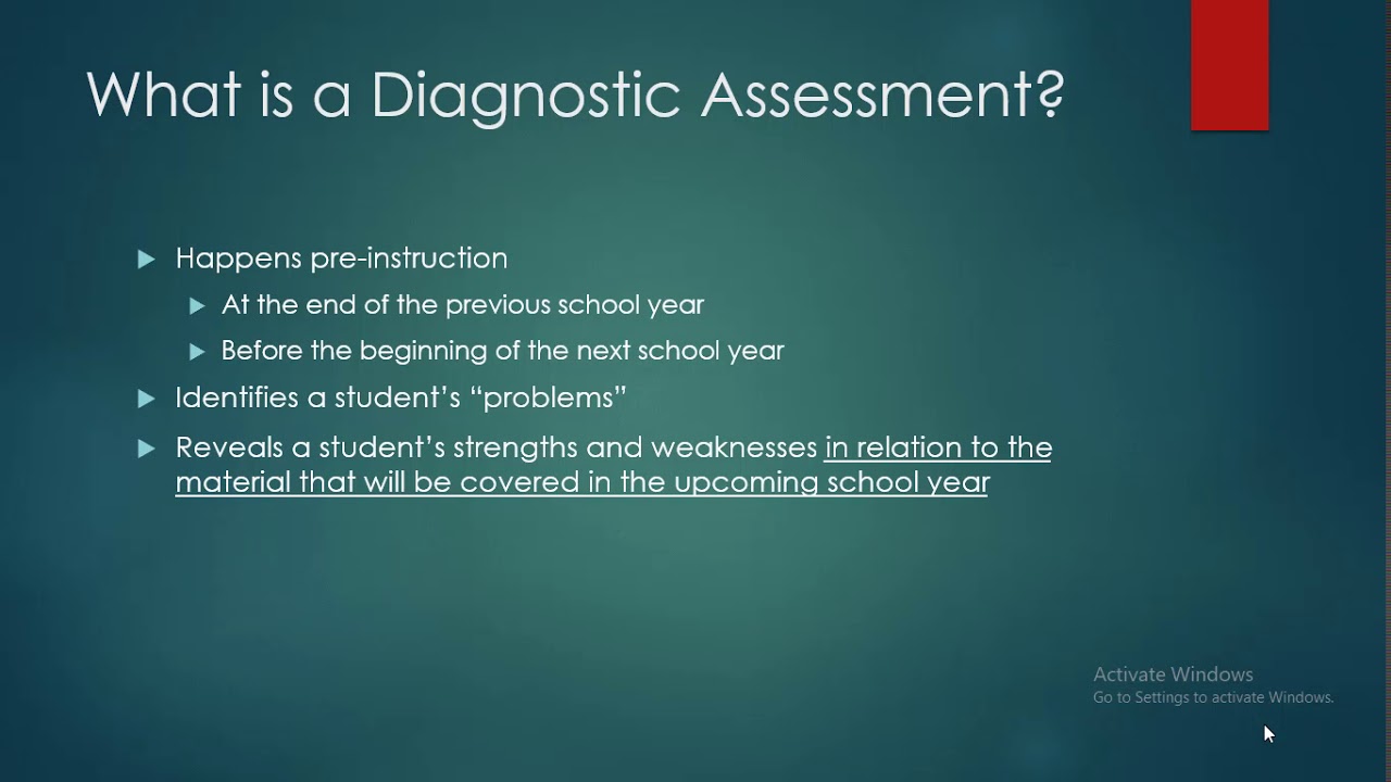 The Importance of Diagnostic Assessments
