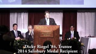 preview picture of video 'Dicky Riegel '84, Trustee - 2014 Salisbury Medal Recipient'