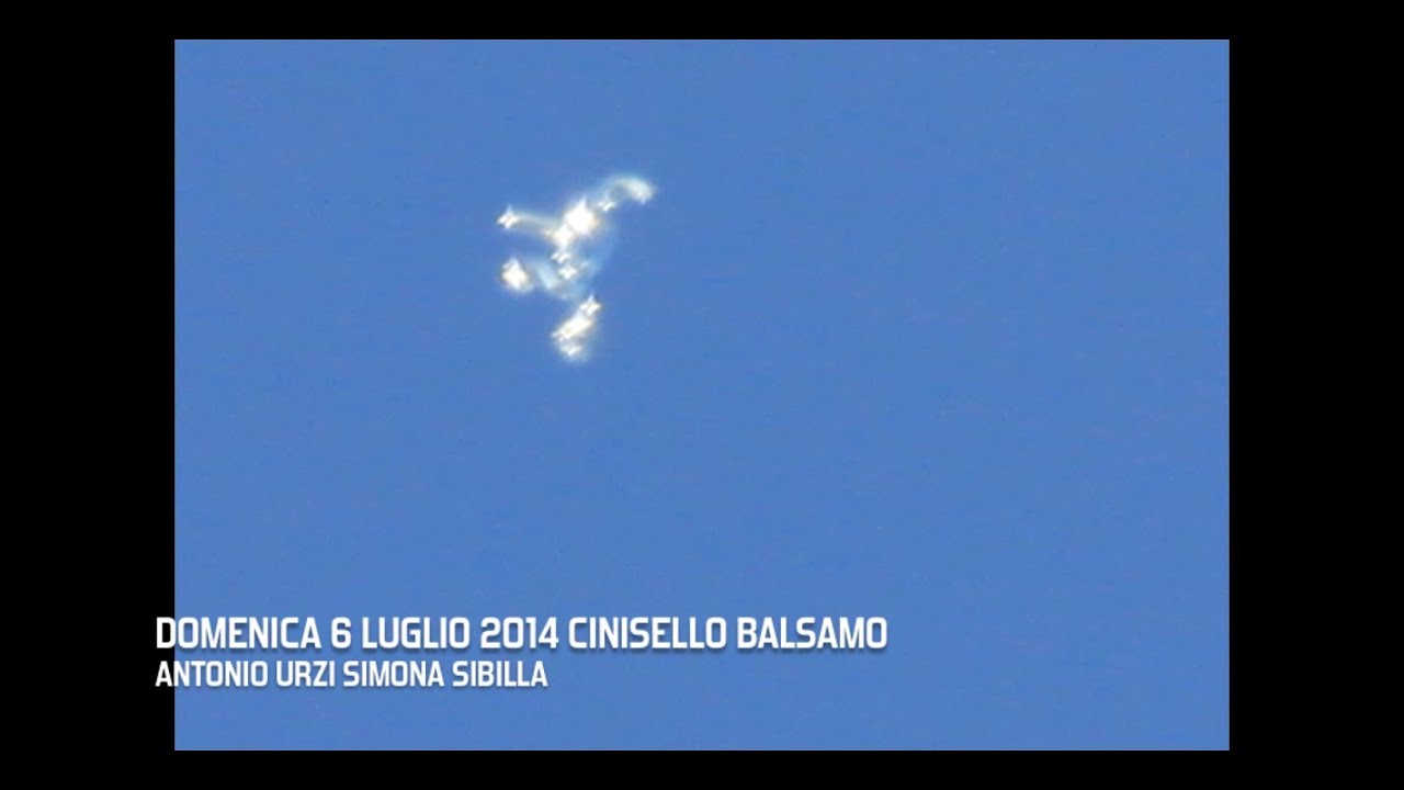2014年7月6日イタリア·ミラノで今までみたことないキラキラ光る未確認飛行物体(UFO)を撮影！