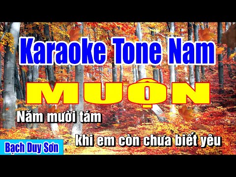 Karaoke MUỘN Tone Nam Nhạc Sống | Bạch Duy Sơn