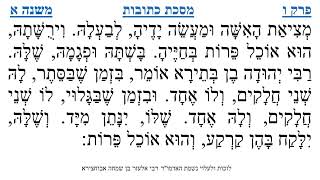 מסכת כתובות פרק ו משנה א