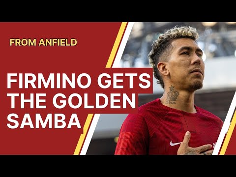 Emotional scenes as Roberto Firmino gets his 'Golden Samba' fans award