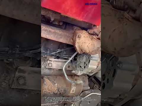 Classic Massey Ferguson 265S Tractor Engine Restoration and Cleaning Process #worker #process