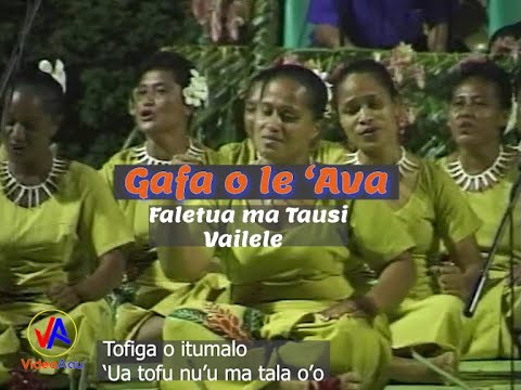 VAILELE (Faletua ma Tausi o VAILELE) :  Gafa o le 'Ava