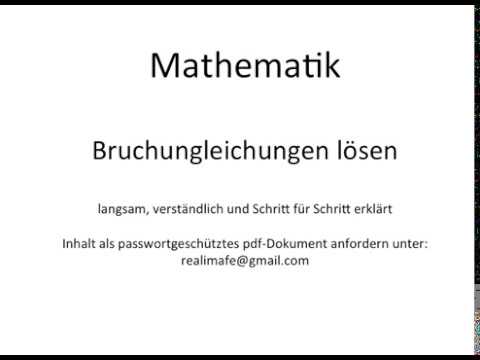 Bruchungleichungen lösen