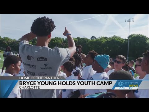 Panthers' QB Bryce Young holds youth camp