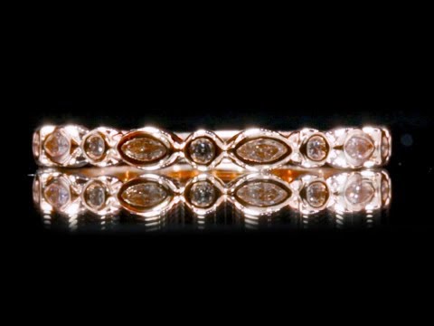 F&B Jewelry Showcase: Juliette 1mm Round and Marquise Diamond 1/2 Bezel Set Band