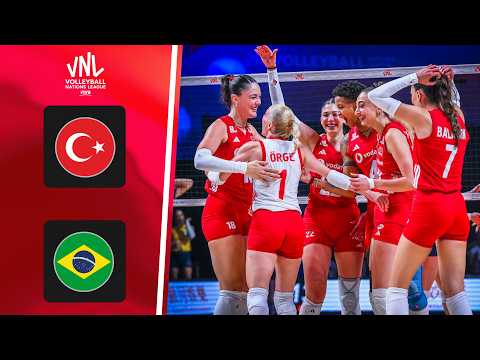 🇹🇷 ŞAMPİYON TÜRKİYE! | Türkiye - Brezilya - Maç Özeti | FIVB Voleybol Kadınlar Milletler Ligi Final