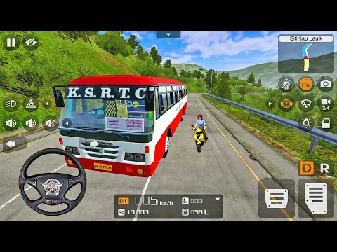 Eicher KSRTC Bus Driving - Bus Simulator Indonesia - Android Gameplay