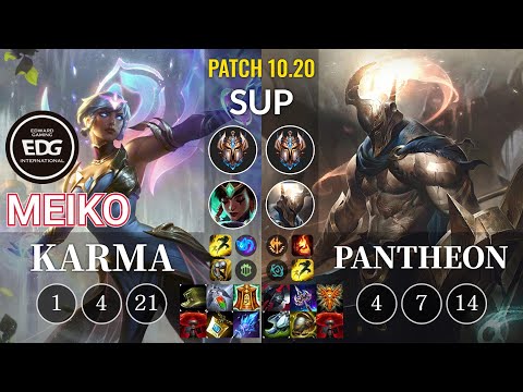 EDG Meiko Karma vs Pantheon Sup - KR Patch 10.20