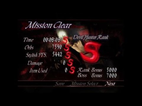 Devil May Cry 3 HD Mission 13 DMD SS Rank - Vergil 2