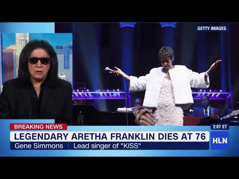 HLN News -Tribute To Aretha Franklin : Gene Simmons with Christi Paul 8/16/18