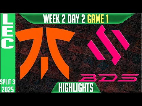 FNC vs BDS Game 1 Highlights | LEC W2D2 Split 3 | Fnatic vs Team BDS