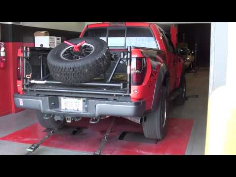 Ford Raptor on the dyno with Stainless Works headers