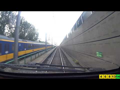 A train driver's view: Rotterdam CS - Diemen Zuid, VIRM, 13-Jun-2019.